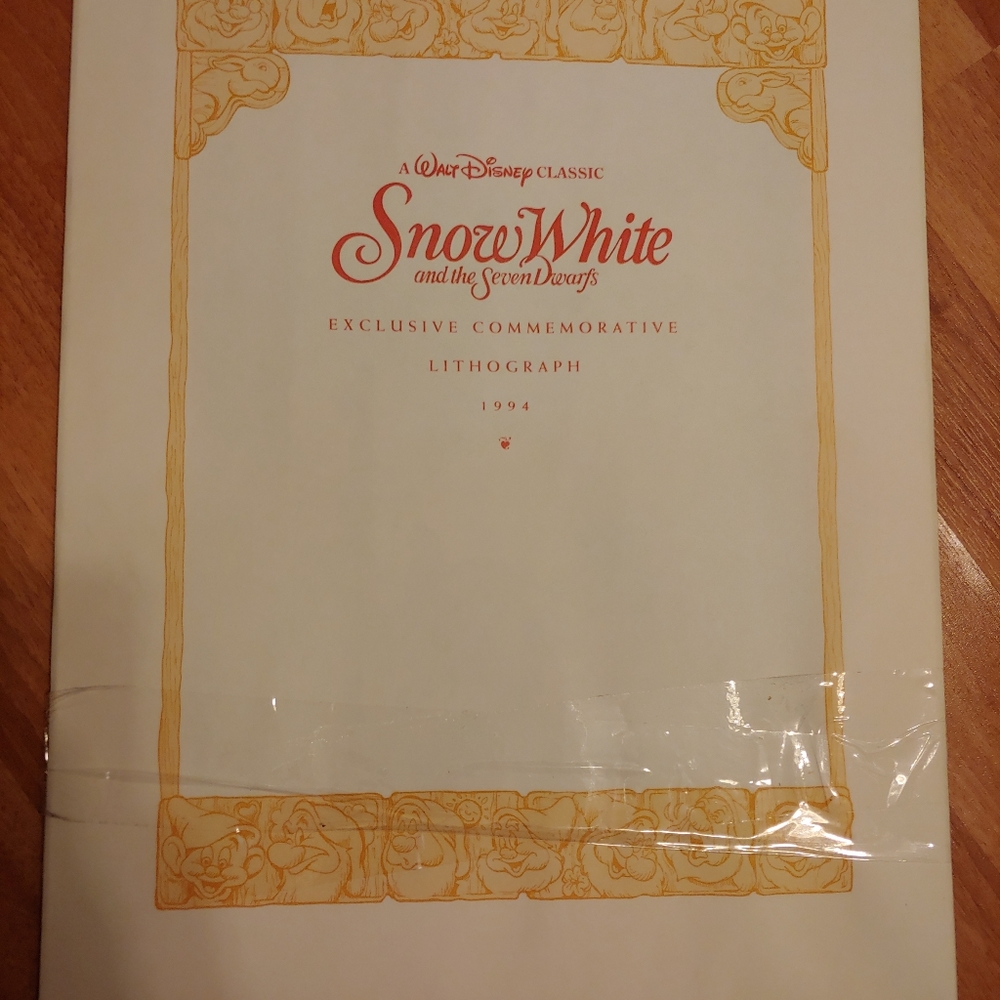 Snow White Official Lithograph Art Print 1994 - Picture 3 of 4